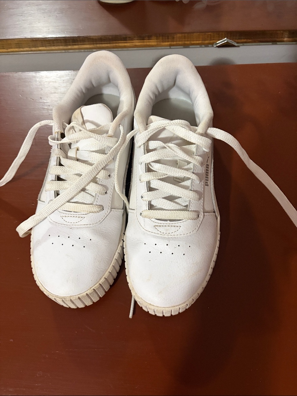 Puma White Low-Top Athletic Sneakers